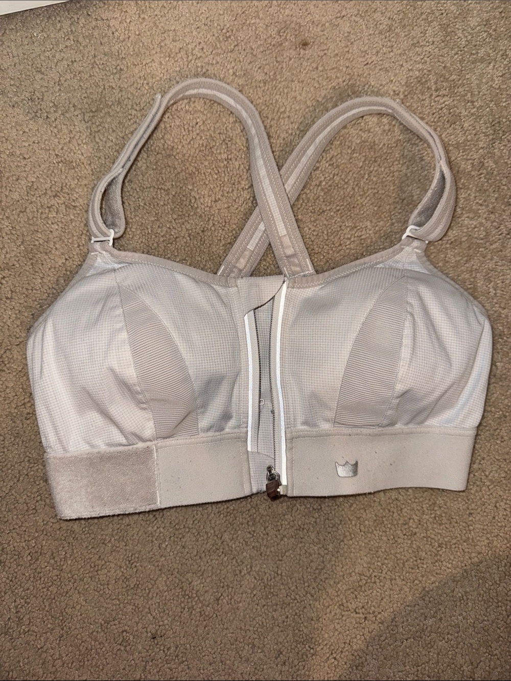 SHEFIT Luxe White High Impact Sports Bra